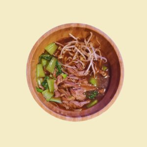 Thai suppe med braised and